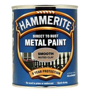 Specialist Paints, Hammerite Direct To Rust Metal Paint - Smooth Muted Clay - 750ml, Hammerite Paint
