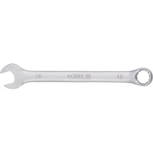 Spanners and Adjustable Wrenches, COMBINATION SPANNER CrV 15MM SATIN, VOREL