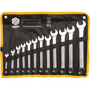 Spanners and Adjustable Wrenches, COMBINATION SPANNER SET CrV 12PCS 6 22MM, VOREL