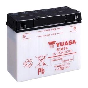 Motorcycle Batteries, Yuasa Motorcycle Battery   YuMicron 51814 12V DIN Battery, Combi Pack, Contains 1 Battery and 1 Acid Pack, YUASA