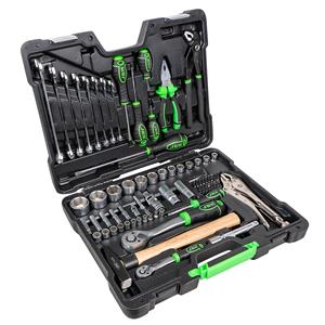 Workshop Tool Kits, JBM 72 Piece Tool Case with 1/4" and 1/2" HEX Sockets, JBM Tools