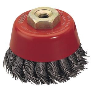 Wire Cup Brushes, Draper Expert 52630 60mm x M10 Twist Knot Wire Cup Brush, Draper