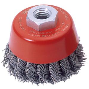 Wire Cup Brushes, Draper Expert 52631 60mm x M14 Twist Knot Wire Cup Brush, Draper