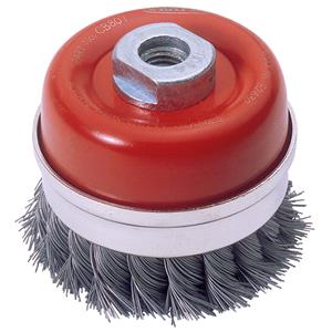 Wire Cup Brushes, Draper Expert 52632 80mm x M14 Twist Knot Wire Cup Brush, Draper