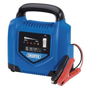 Battery Charger, Draper 53047 6V/12V Battery Charger, 2.8A, Draper