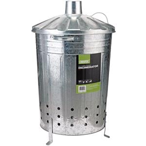Waste Collection, Composting and Tidying, Draper 53253 Galvanised Garden Incinerator (85L), Draper