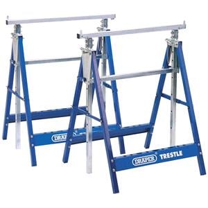 Workbenches and Tables, Draper 54053 Pair of Telescopic Saw Horses or Builders Trestles, Draper
