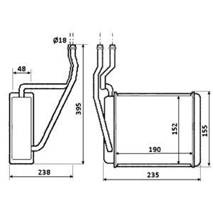 Interior Heating Heat Exchangers, NRF Interior Heating Heat Exchanger   54231, NRF