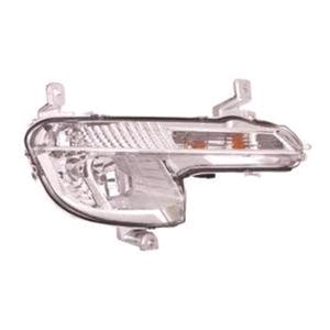 Lights, Right  Front Fog / Indicator Lamp (With DRL, Takes H8 / PY1W / P13W Bulbs, Original Equipment) for Peugeot 508 SW 2011 on, 