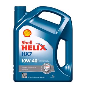 Engine Oils, Shell Helix HX7 A3/B4 10W40 Engine Oil Fully Synthetic   5 Litre, Shell