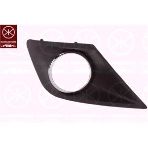 Grilles, Peugeot 207 CC 2010 2012 RH (Drivers Side) Front Bumper Grille / Fog Lamp Bezel, With Chrome Ring, 