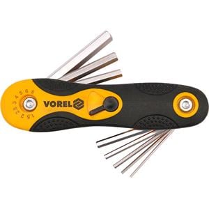 Allen Keys, HEX KEY SET 8PCS  1.5 8MM CrV, VOREL