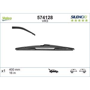 Wiper Blades, Valeo VR3 Silencio Rear Wiper Blade (400mm   Roc Lock Arm Connection) for VECTRA C GTS 2002 2008, Valeo