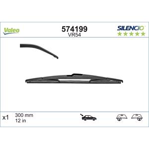 Wiper Blades, Valeo VR54 Silencio Rear Wiper Blade (300mm) for ACCORD IX Estate 2008 Onwards, Valeo
