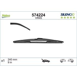 Wiper Blades, Valeo VR45 Silencio Rear Wiper Blade (240mm) for DS DS3 CROSSBACK 2019 Onwards, Valeo