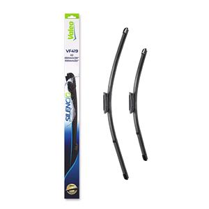 Wiper Blades, Valeo VF419 Silencio Flat Wiper Blades Front Set (650 / 550mm   Bayonet Arm Connection) for SCÉNIC II 2003 Onwards, Valeo