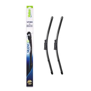 Wiper Blades, Valeo VF380 Silencio Flat Wiper Blades Front Set (550 / 550mm   Claw Arm Connection) for Audi A6 Avant 2005 to 2011, Valeo