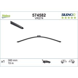 Wiper Blades, Valeo VR274 Silencio Rear Wiper Blade (380mm) for Audi A4 Avant 2015 Onwards, Valeo