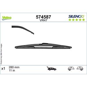 Wiper Blades, Valeo VR47 Silencio Rear Wiper Blade (280mm) for Kia RIO III 2011 to 2016, Valeo
