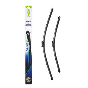 Wiper Blades, Valeo VF498 Silencio Flat Wiper Blades Front Set (750 / 630mm   Push Button Arm Connection) for DS5 2015 to 2018, Valeo