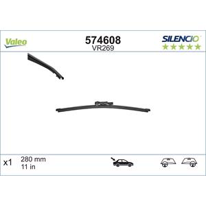 Wiper Blades, Valeo VR269 Silencio Rear Wiper Blade (300mm) for Mercedes E CLASS All Terrain 2017 to 2023, Valeo