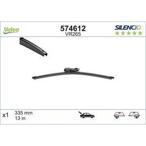 Wiper Blades, Valeo VR265 Silencio Rear Wiper Blade (345mm) for GOLF VII 2012 Onwards, Valeo