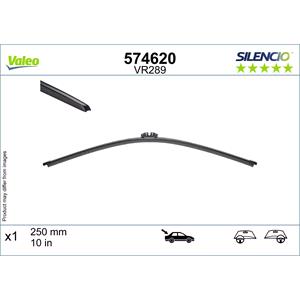 Wiper Blades, Valeo VR289 Silencio Rear Wiper Blade (250mm) for DS DS 4 II 2021 Onwards, Valeo