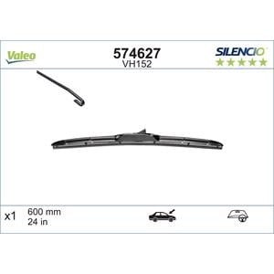 Wiper Blades, Valeo VH152 Silencio Hybrid Wiper Blade (600mm) for FORESTER 2008 to 2013, Valeo