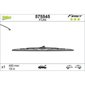 Wiper Blades, Valeo VF45 First Wiper Blade (450mm) for FORESTER 2008 to 2013, Valeo