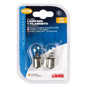 Bulbs   by Bulb Type, 12V Single filament lamp   P21W   21W   BA15s   2 pcs    D Blister, Lampa
