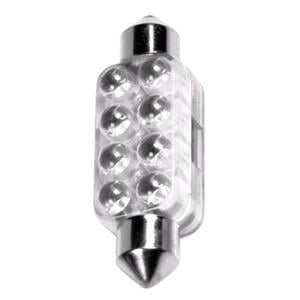 Bulbs - by Bulb Type, 12V Festoon lamp 8 Led - 13x44 mm - SV8,5-8 - 1 pcs  - D-Blister - Red, Pilot