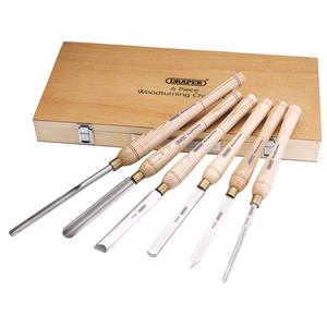 Carpenters Chisels, Draper 58697 HSS Woodturning Chisel Set (6 Piece), Draper