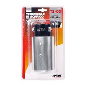 Exhaust Muffler Tip "Turbo" - 50-62mm - Chrome