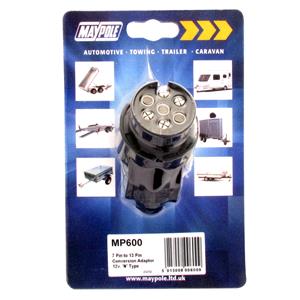 Travel and Touring, Adaptor   7 to 13 Pin, MAYPOLE