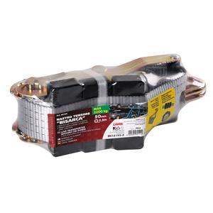 Car transporter ratchet tie down, double “J” hook - 3200 Kg - 5x250 cm