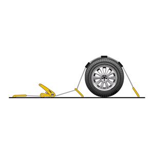 Car transporter ratchet tie down, double “J” hook - 3200 Kg - 5x250 cm