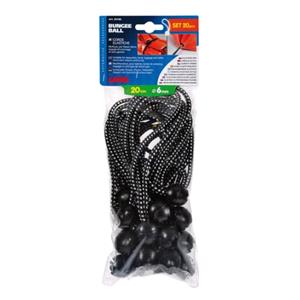 Bungee Ball, elastic cords, 20 pcs set - 20 cm - O 6 mm