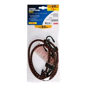 Straps and Ratchet Tie Downs, Slim elastic straps   O 8 mm   2x60 cm, Lampa