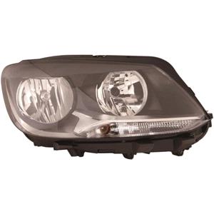 Lights, Right Headlamp (Halogen, Takes H7 / H15 Bulbs, Supplied With Motor) for Volkswagen TOURAN 2011 on, 