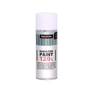 Paints, Maston Radiator Paint 120C   White Satin   400ml Spray, MASTON