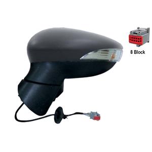 Wing Mirrors, Left Wing Mirror (electric, heated, indicator, primed cover) for Ford FIESTA Van, 2009 2012, 