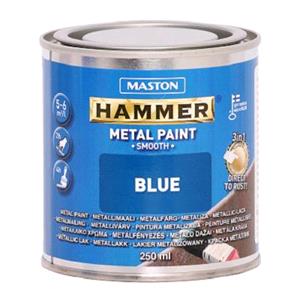 Paints, Maston Hammer Metal Paint   Smooth Blue   250ml, MASTON