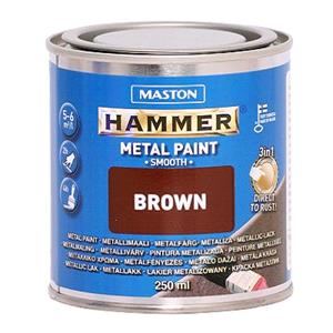 Paints, Maston Hammer Metal Paint   Smooth Brown   250ml, MASTON
