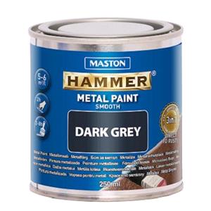Paints, Maston Hammer Metal Paint   Smooth Dark Grey   250ml, MASTON