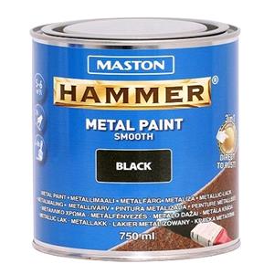 Paints, Maston Hammer Metal Paint   Smooth Black   750ml, MASTON