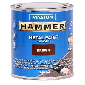 Paints, Maston Hammer Metal Paint   Smooth Brown   750ml, MASTON