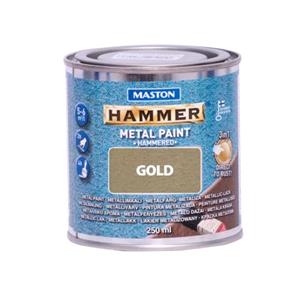 Paints, Maston Hammer Metal Paint   Hammerd Gold   250ml, MASTON