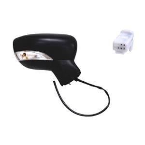 Wing Mirrors, Right Wing Mirror (electric, indicator, not heated, black cover, 5 pins) for Nissan MICRA V 2017 Onwards, 