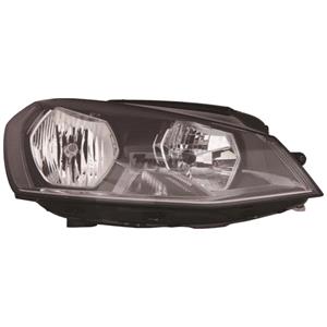 Lights, Right Headlamp (Halogen, Takes H7 / H15 Bulbs, Supplied With Bulbs, Original Equipment) for Volkswagen GOLF VII Estate 2013 2016, 