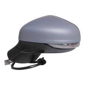 Wing Mirrors, Left Wing Mirror (electric, heated, indicator lamp, primed cover) for Ford FIESTA Van, 2018 Onwards, 